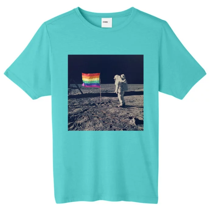 Pride Moon Landing Graphic Lgbtq Gift ChromaSoft Performance T-Shirt