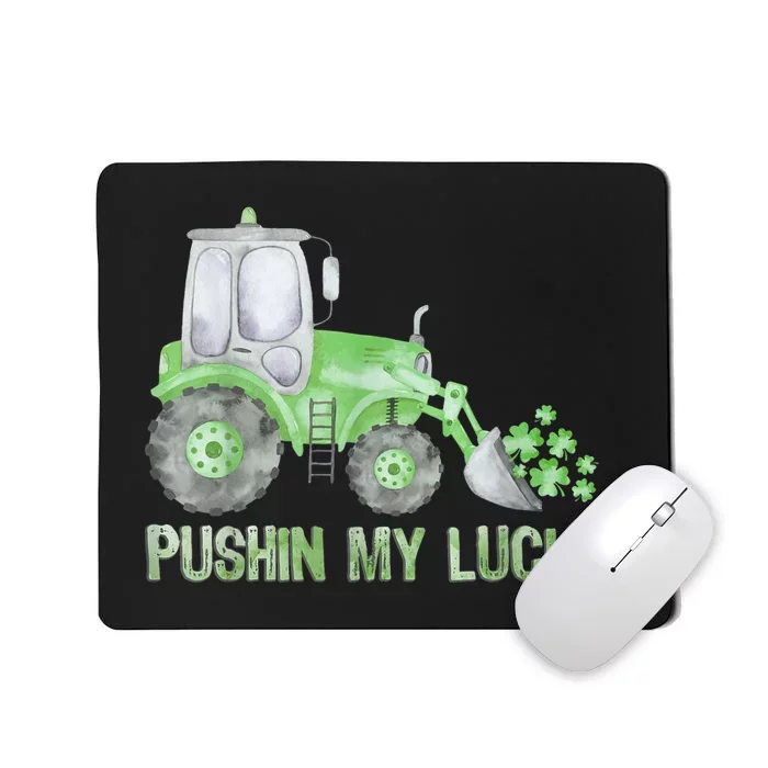 Pushing My Luck Construction Worker St Patrick's Day Boy Mousepad