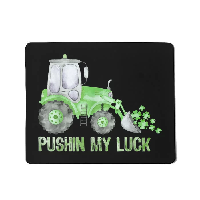 Pushing My Luck Construction Worker St Patrick's Day Boy Mousepad