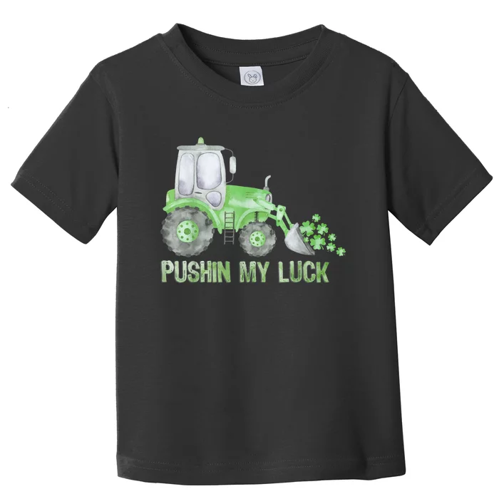 Pushing My Luck Construction Worker St Patrick's Day Boy Toddler T-Shirt