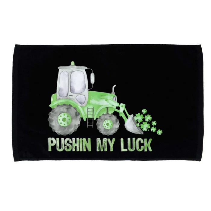 Pushing My Luck Construction Worker St Patrick's Day Boy Microfiber Hand Towel