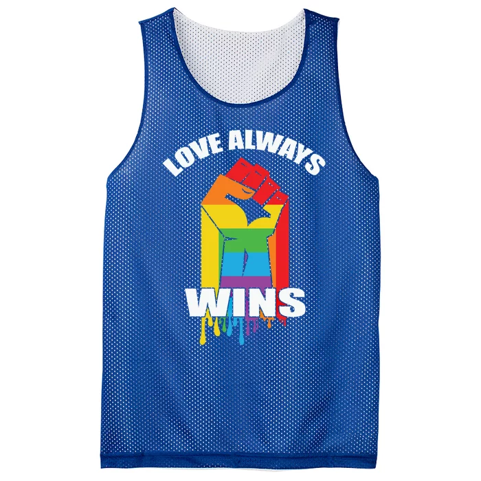 Pride Month Love Always Wins Lgbt Rainbow Flag Gift Mesh Reversible Basketball Jersey Tank