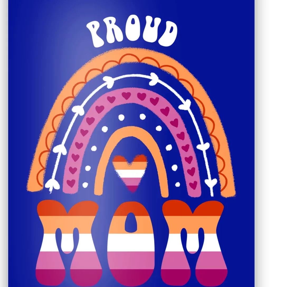 Proud Mom Lesbian Pride Rainbow Gift Poster