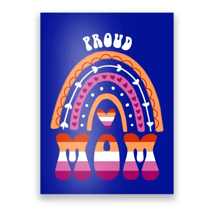 Proud Mom Lesbian Pride Rainbow Gift Poster