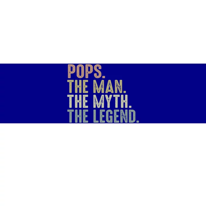 Pops Myth Legend Design Funny Fathers Day Pops Funny Gift Bumper Sticker