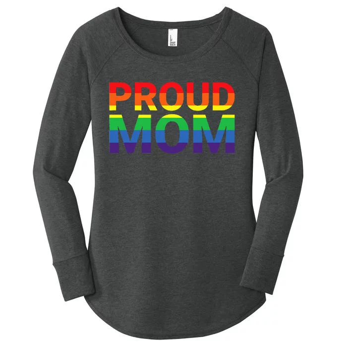 Proud Mom LGBTQ+ Lesbian Gay Support Ally Women's Perfect Tri Tunic Long Sleeve Shirt