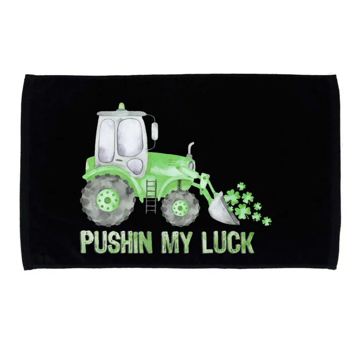 Pushing My Luck Construction Worker St Patrick's Day Microfiber Hand Towel