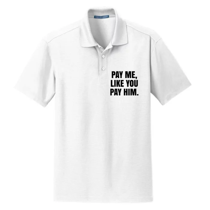 Pay Me Like You Pay Him Dry Zone Grid Performance Polo