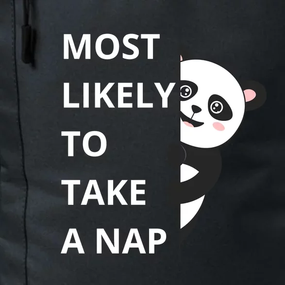 Panda Most Likely To Take A Nap Funny Daily Commute Backpack