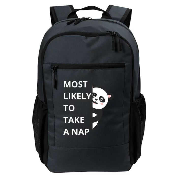 Panda Most Likely To Take A Nap Funny Daily Commute Backpack