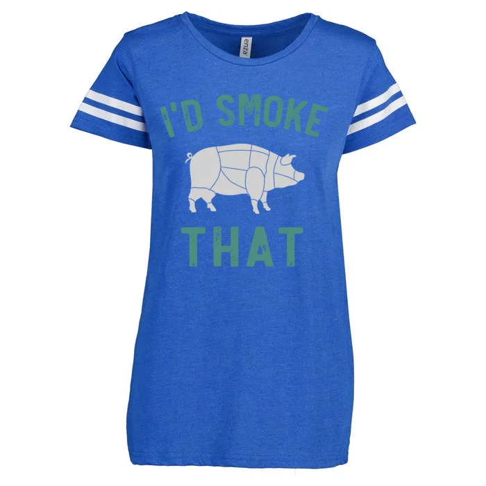 Pork Meat Lover Bbq Grillmaster Grilling Funny Barbecue Gift Enza Ladies Jersey Football T-Shirt