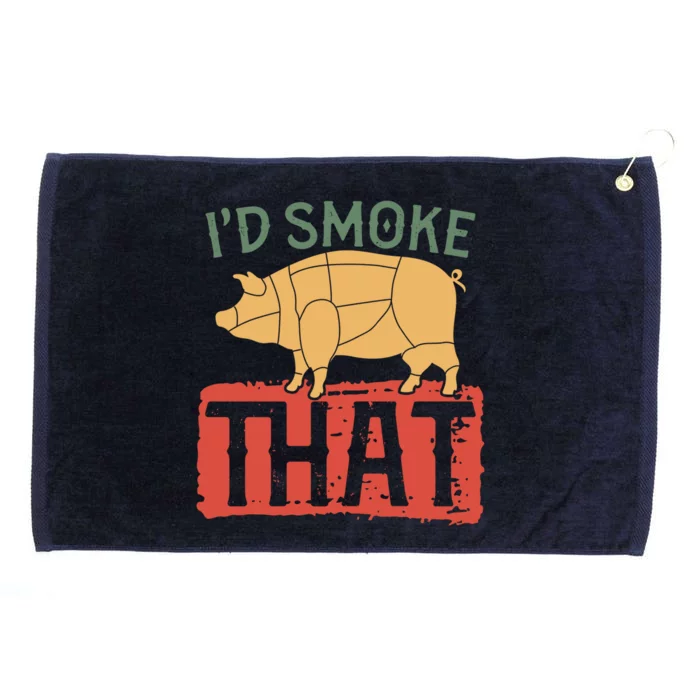 Pork Meat Lover Bbq Grillmaster Grilling Funny Barbecue Gift Grommeted Golf Towel