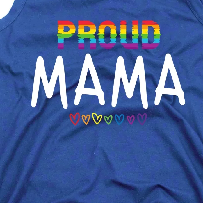 Proud Mama Lgbtq Pride Month Rainbow Heart Cute Lgbt Mom Gift Tank Top