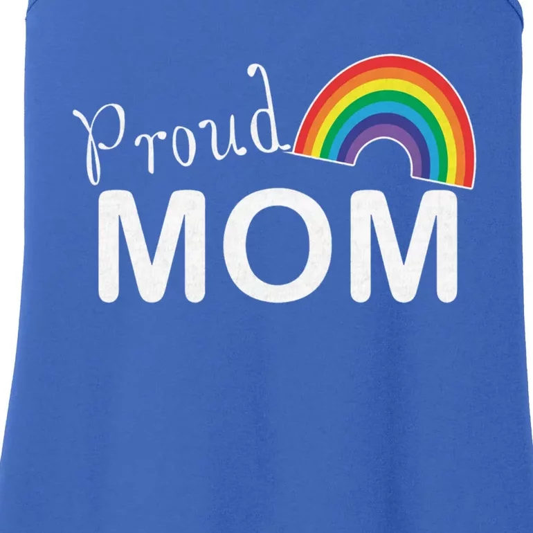 Proud Mom Lgbtq Month Lgbt Mom Son Daughter Cute Gift Ladies Essential Tank