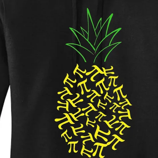 Pineapple Math Lover Teacher 3.14 Symbol Pi Day Women's Pullover Hoodie