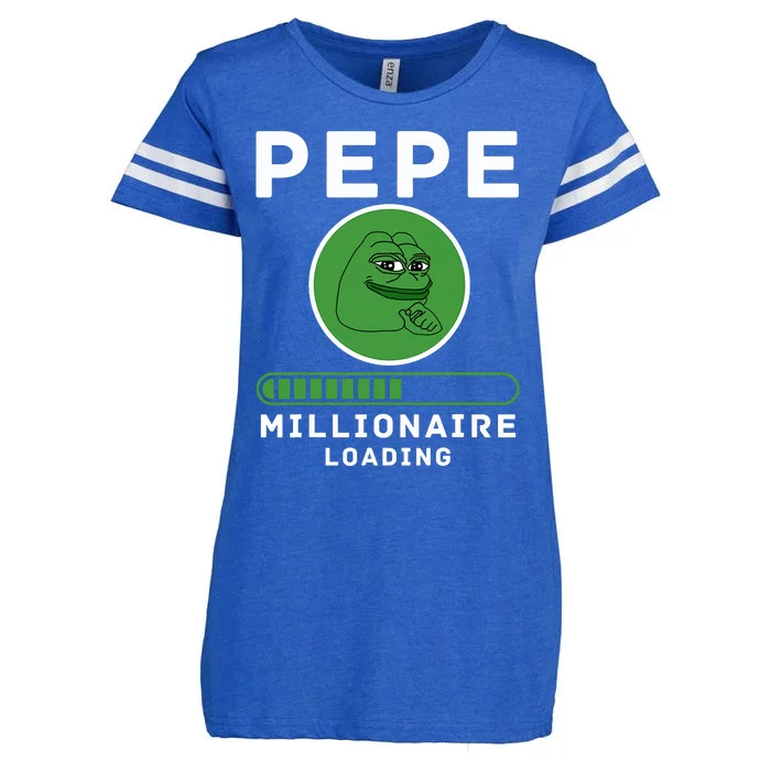 Pepe Millionaire Loading Crypto Meme Shitcoin Enza Ladies Jersey Football T-Shirt