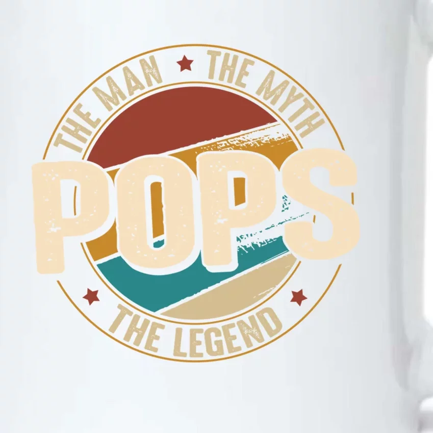 Pops Myth Legend Funny Fathers Day Pops Gift Black Color Changing Mug