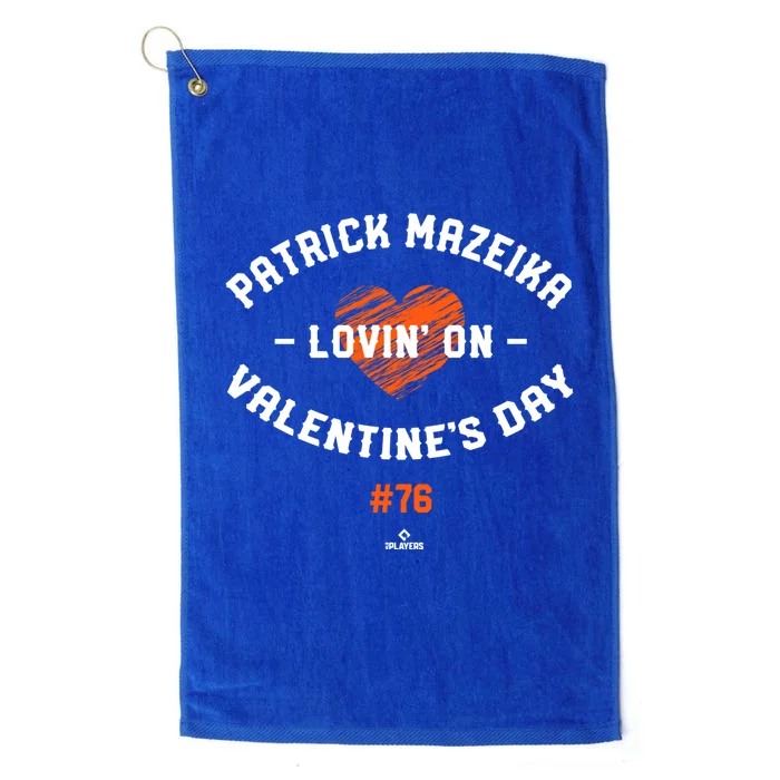 Patrick Mazeika Lovin' Valentines Day New York Baseball Gift Platinum Collection Golf Towel