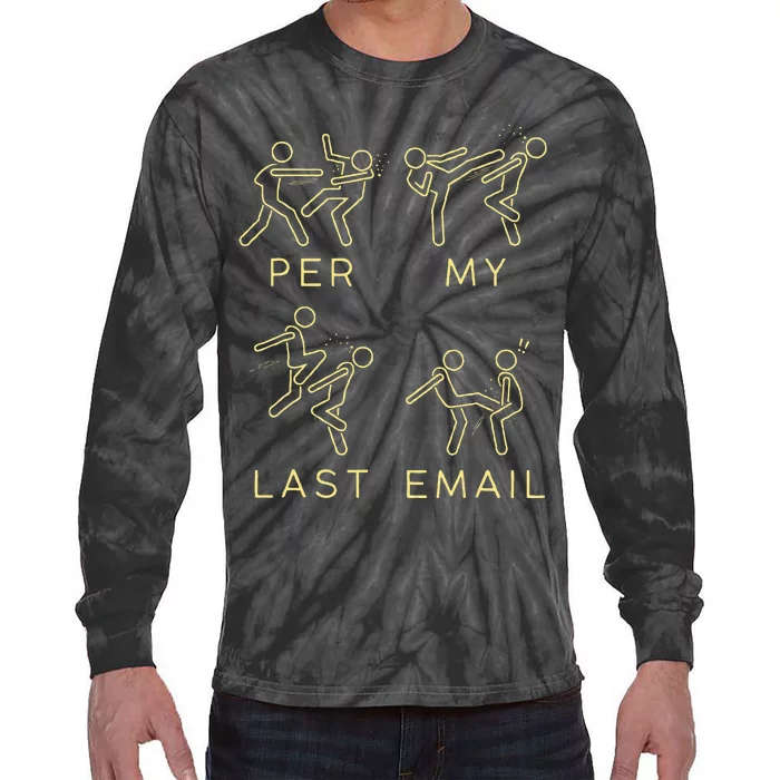 Per My Last Email Boxing Tie-Dye Long Sleeve Shirt