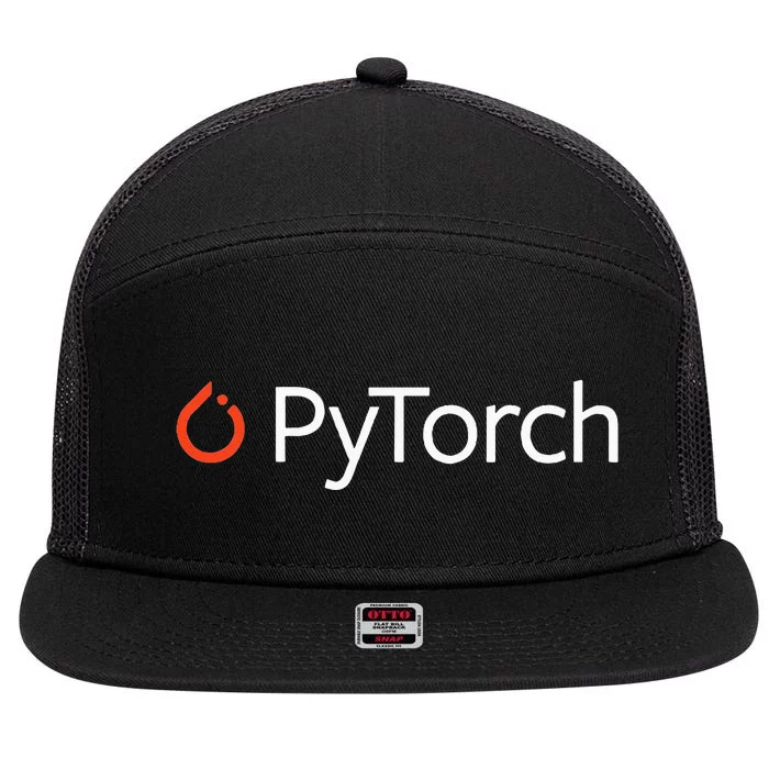 Pytorch Machine Learning Software For Developers Coders 7 Panel Mesh Trucker Snapback Hat