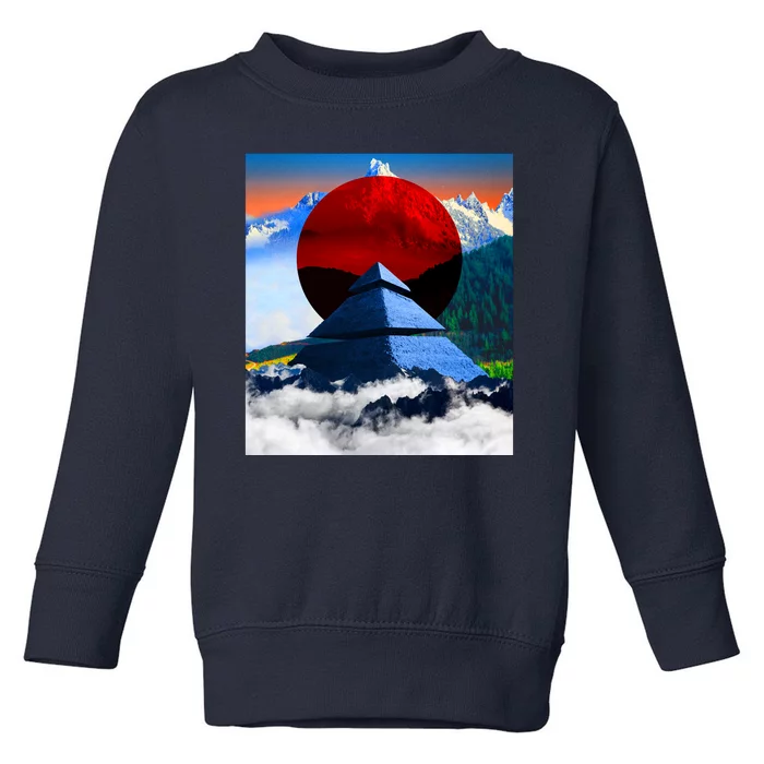 Pyramid Mountain Landscape Art Toddler Sweatshirt