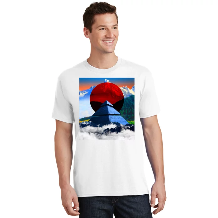 Pyramid Mountain Landscape Art T-Shirt