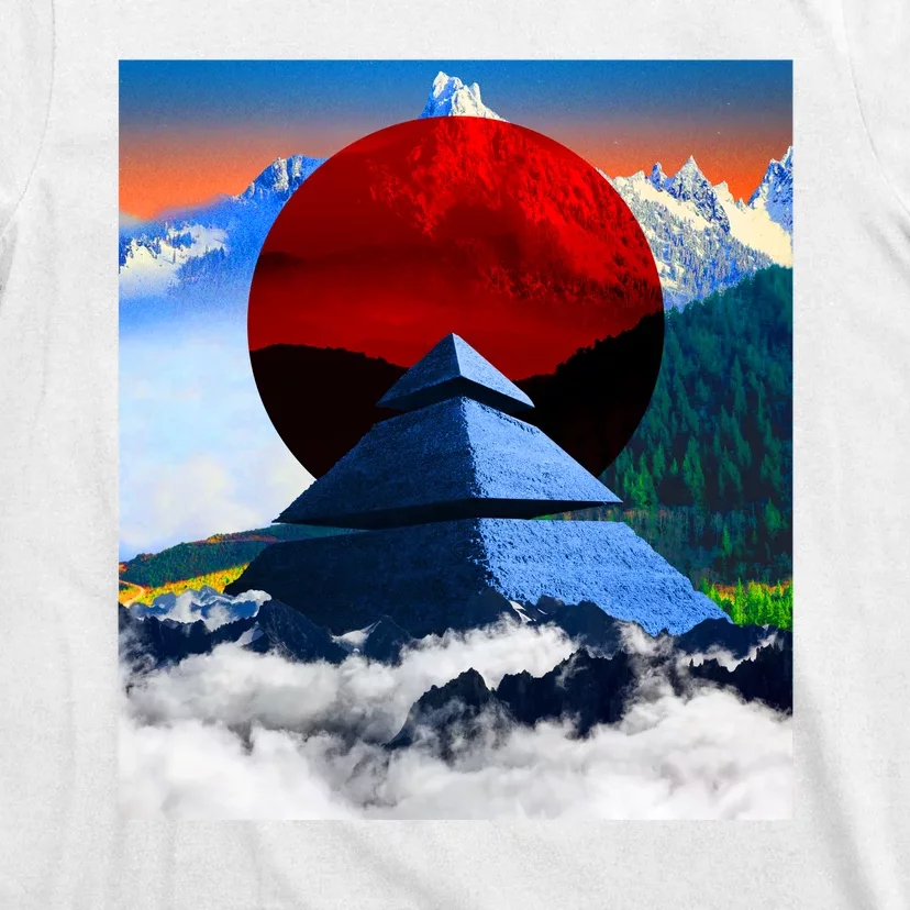 Pyramid Mountain Landscape Art T-Shirt