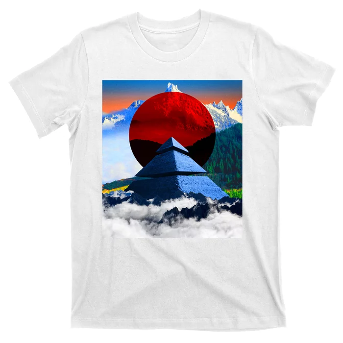 Pyramid Mountain Landscape Art T-Shirt