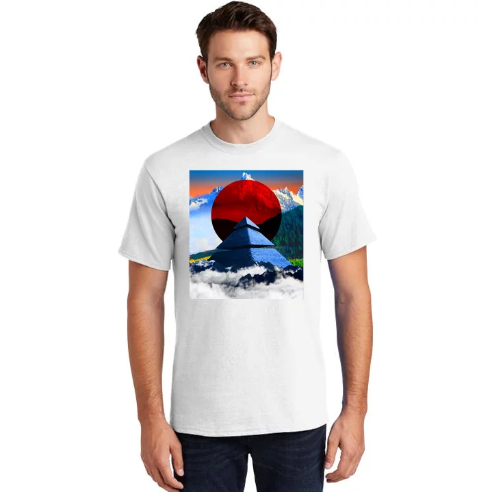 Pyramid Mountain Landscape Art Tall T-Shirt