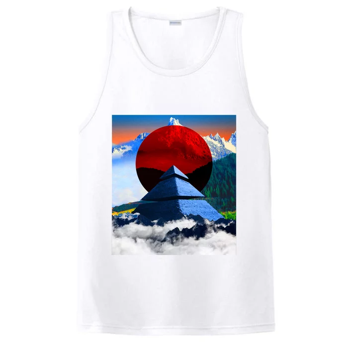 Pyramid Mountain Landscape Art Performance Tank