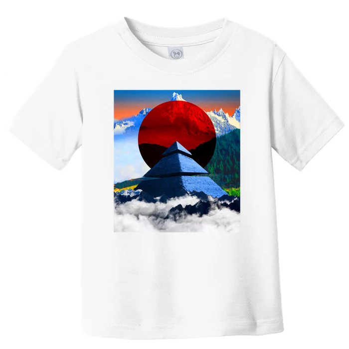 Pyramid Mountain Landscape Art Toddler T-Shirt