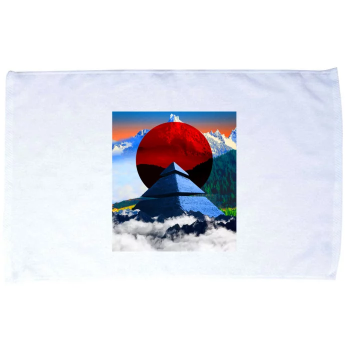 Pyramid Mountain Landscape Art Microfiber Hand Towel