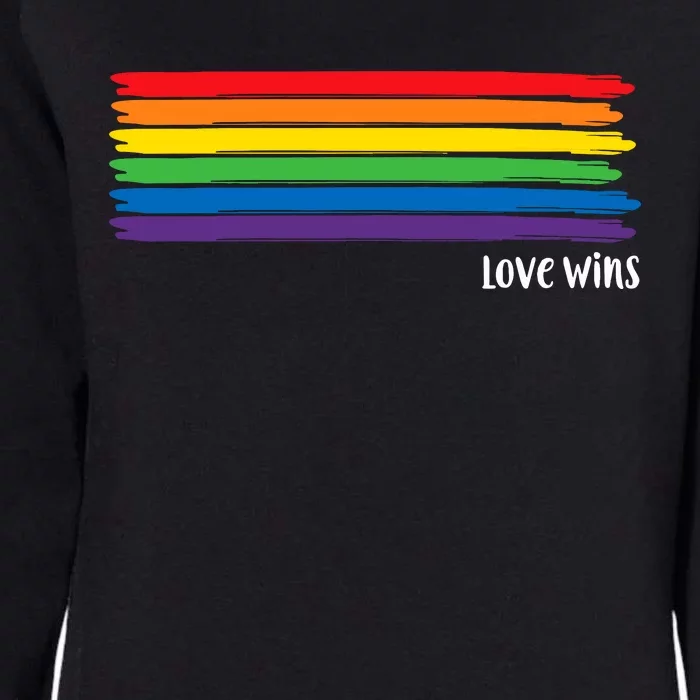 Pride Month Love Wins Rainbow Womens California Wash Sweatshirt