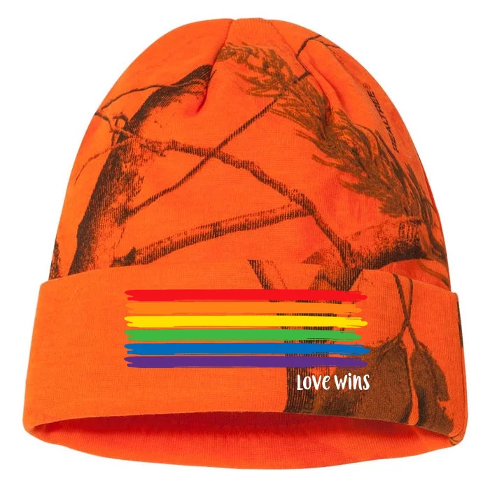 Pride Month Love Wins Rainbow Kati - 12in Camo Beanie