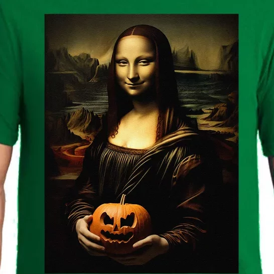 Pumpkin Mona Lisa A Pumpkin On Classic Art Pajama Set