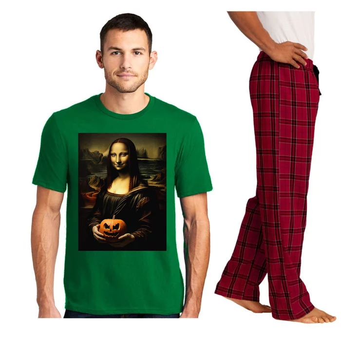 Pumpkin Mona Lisa A Pumpkin On Classic Art Pajama Set