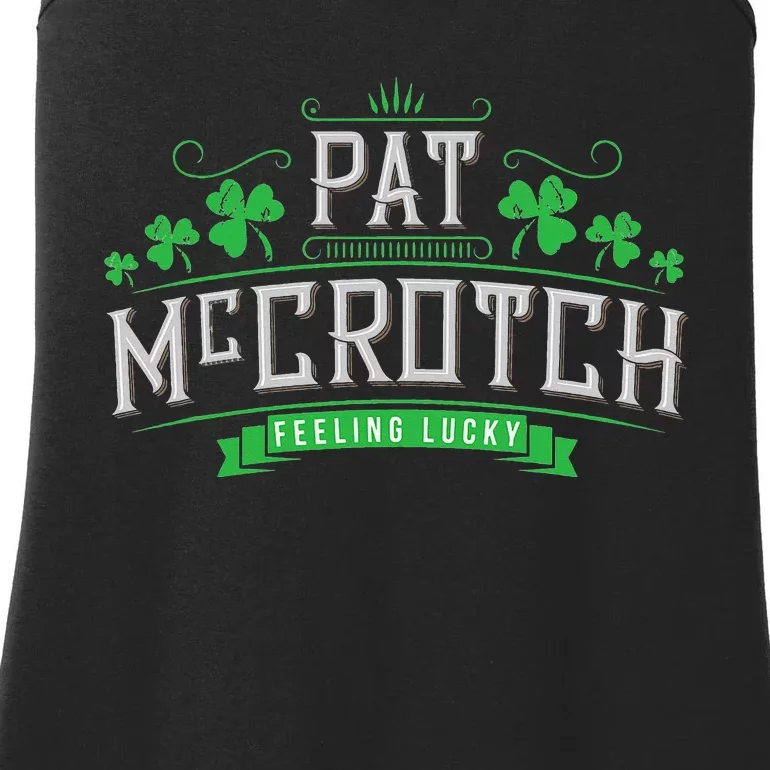 Pat McCrotch Luck of the Irish Funny St Patricks Day Ladies Essential Tank