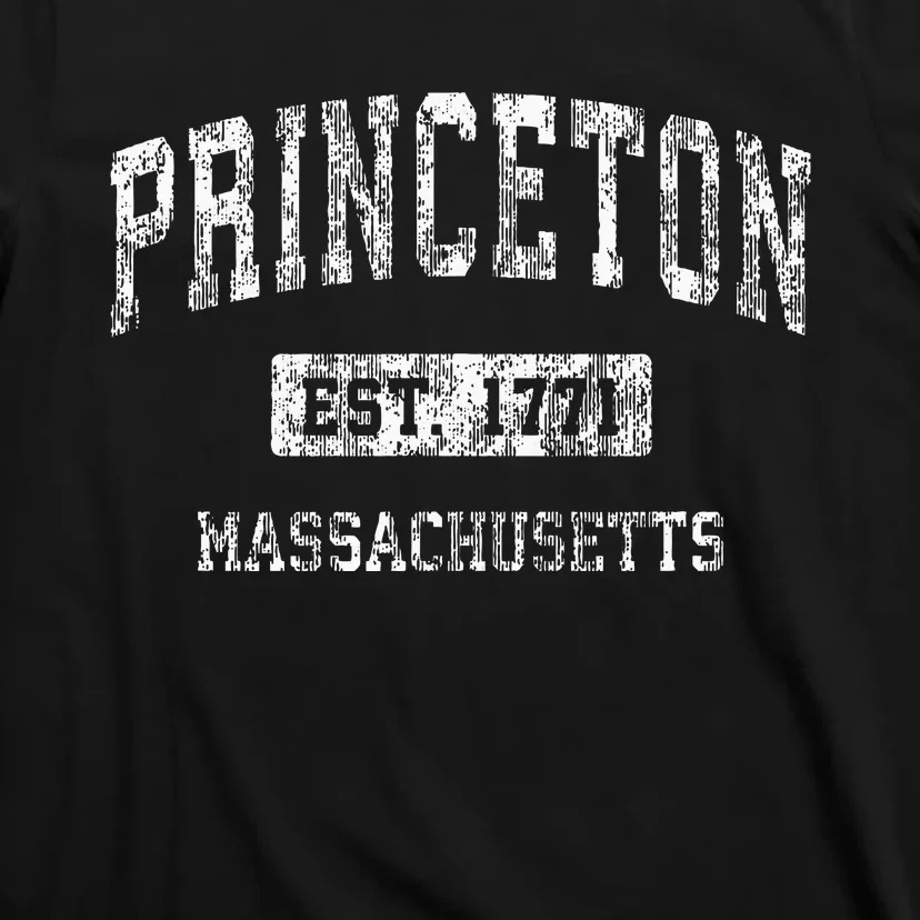 Princeton Massachusetts Ma Vintage Sports Established T-Shirt