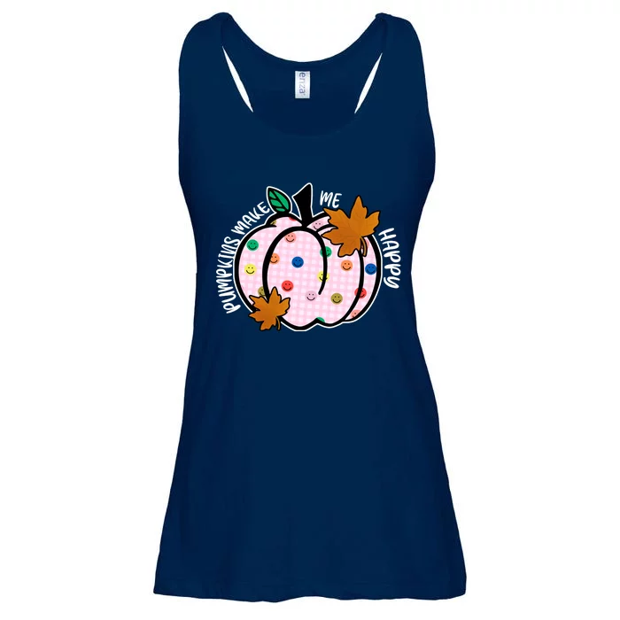 Pumpkins Make Me Happy Cute Fall Autumn Ladies Essential Flowy Tank