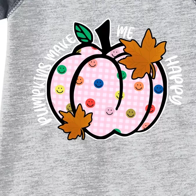 Pumpkins Make Me Happy Cute Fall Autumn Infant Baby Jersey Bodysuit