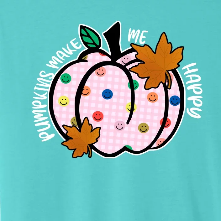 Pumpkins Make Me Happy Cute Fall Autumn ChromaSoft Performance T-Shirt