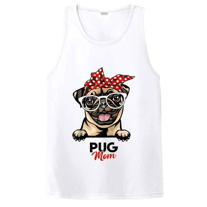 Pug Mom Mothers Day Dog Lovers Gifts For Women Performance Tank