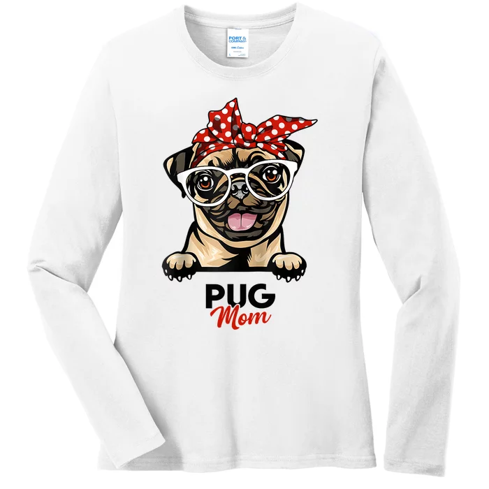 Pug Mom Mothers Day Dog Lovers Gifts For Women Ladies Long Sleeve Shirt