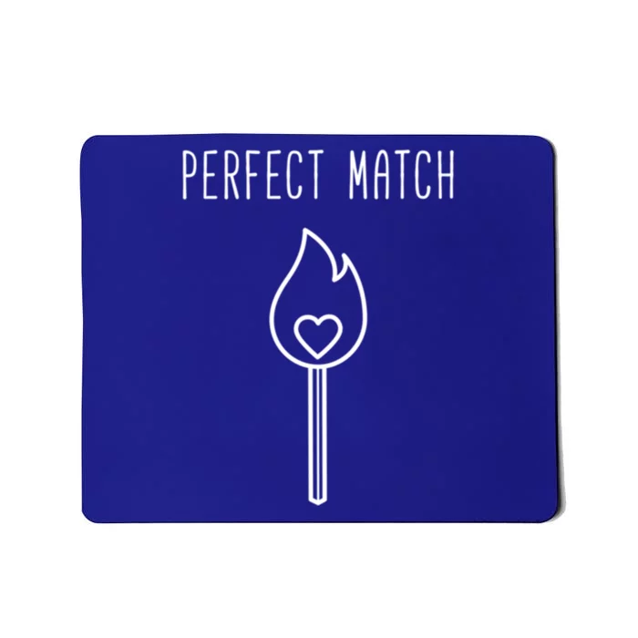 Perfect Match Minimalistic Valentines Day Pun Gift Mousepad