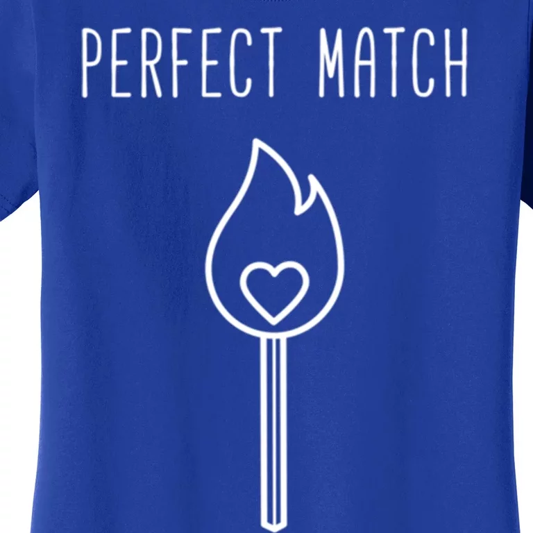 Perfect Match Minimalistic Valentines Day Pun Gift Women's T-Shirt