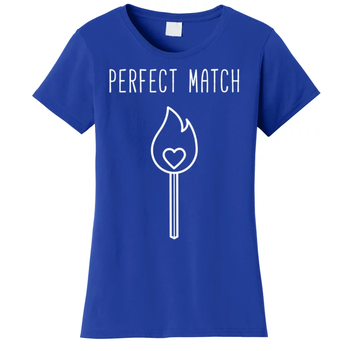 Perfect Match Minimalistic Valentines Day Pun Gift Women's T-Shirt