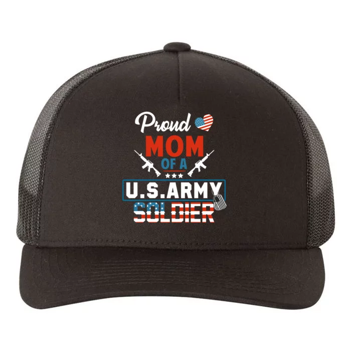 Proud Military Mom Mother Of A Army Soldier Yupoong Adult 5-Panel Trucker Hat