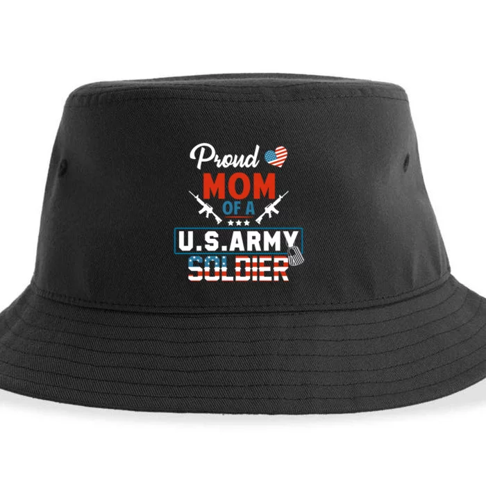 Proud Military Mom Mother Of A Army Soldier Sustainable Bucket Hat