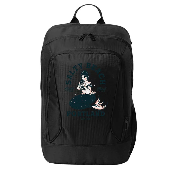 Portland Maine Mermaid Maine Lobster Oyster Mermaids City Backpack