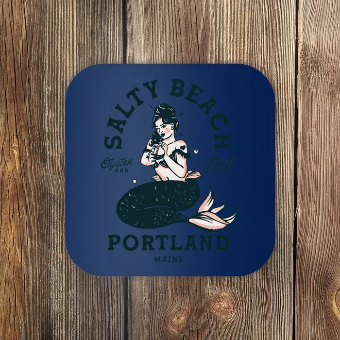 Portland Maine Mermaid Maine Lobster Oyster Mermaids Coaster